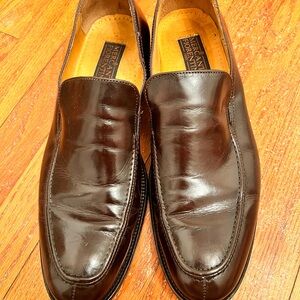 Mercanti Fiorentini Dark Brown Leather Slip-Ons